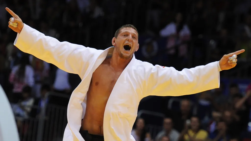 Slavící český judista Lukáš Krpálek