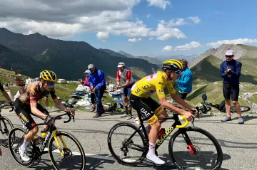 Jonas Vingegaard a Tadej Pogačar na Col du Galibier
