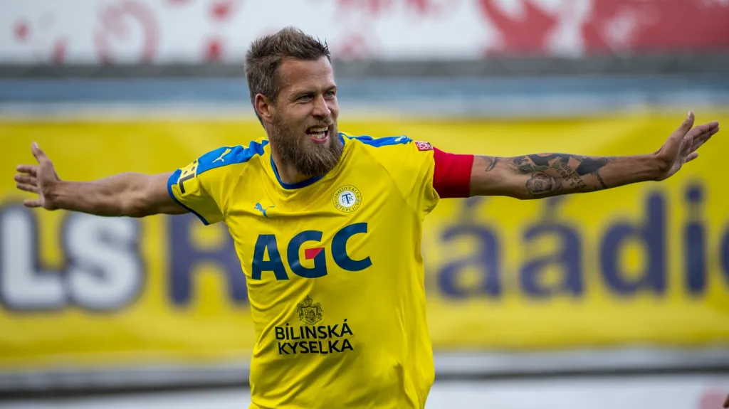 Jakub Mareš se raduje z branky