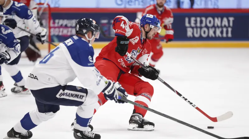 Tomáš Hertl v utkání proti Finsku