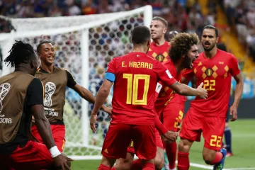 Slavící fotbalisté Belgie