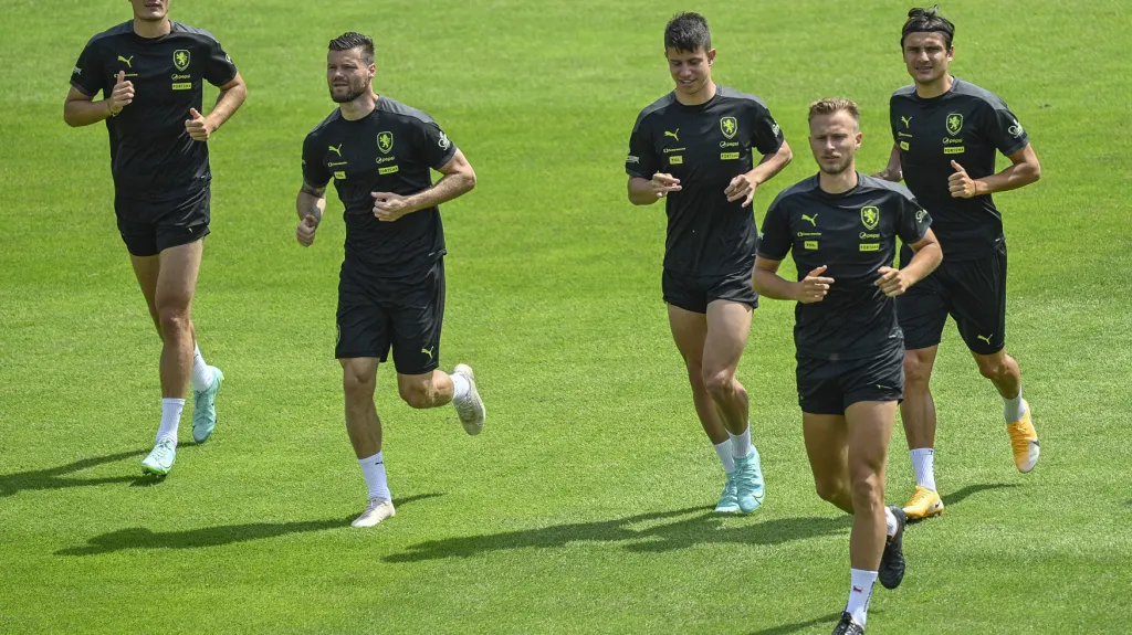 Trénink českých fotbalistů