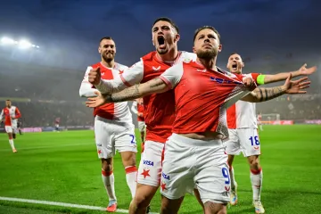 Vasil Kušej se raduje z gólu proti Spartě