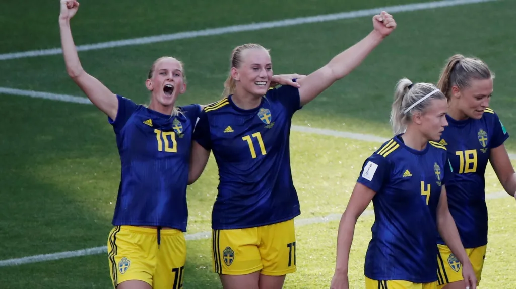 Radost fotbalistek Švédska