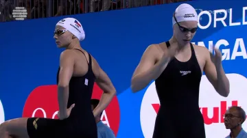 Semifinále Seemanové na 100 m volným způsobem s ohlasem