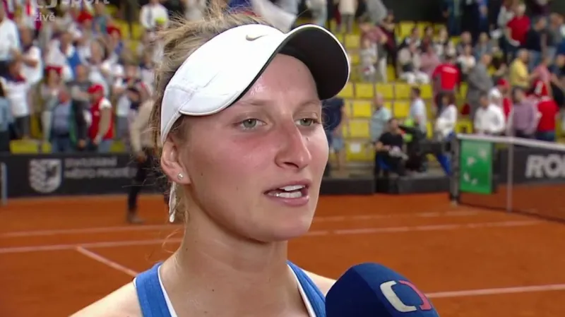 Vondroušová: Jsem ráda za to, jak jsem hrála