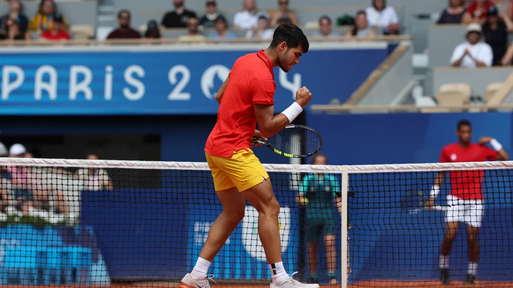 Emoce Carlose Alcaraze v semifinále olympijských her