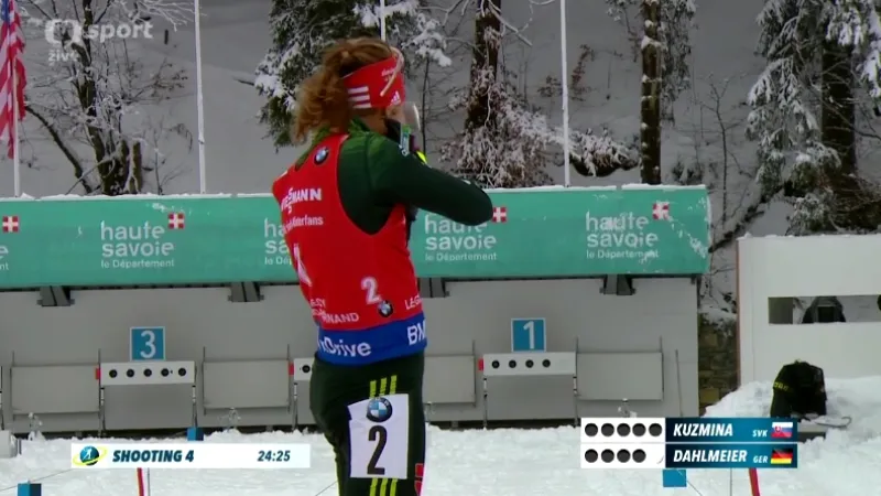 Sestřih stíhačky biatlonistek v Annecy - Dahlmeierová opět na vrcholu