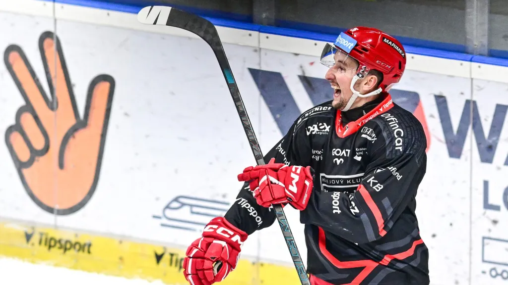 Aleš Jergl v utkání Hradce s Třincem