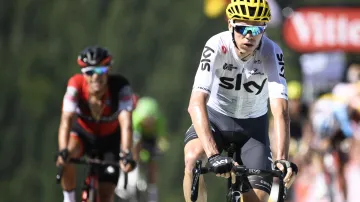 Chris Froome a za ním Richie Porte