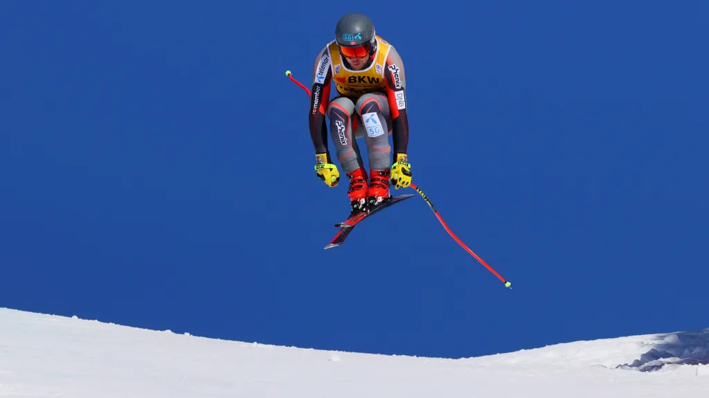 Aleksander Aamodt Kilde při sjezdu ve Wengenu