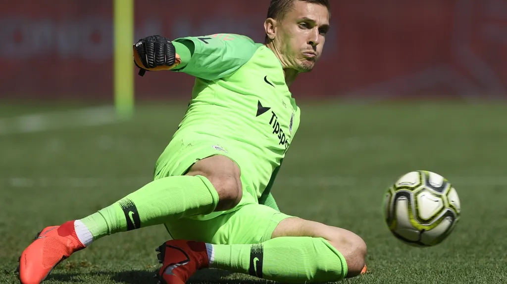 Brankář Sparty Milan Heča