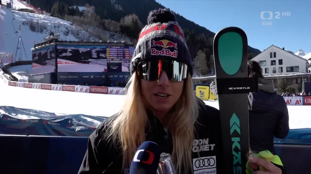 Ledecká po sjezdu s úsměvem: Na snowboarďačku docela dobrý