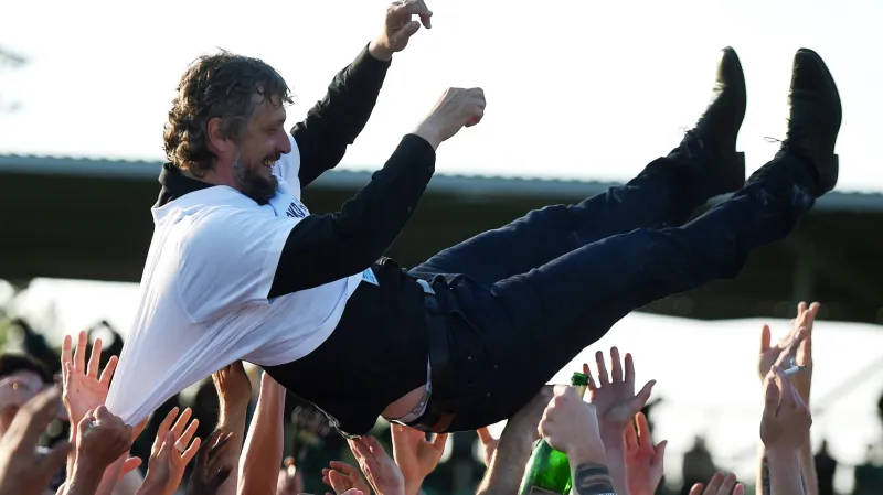 Karvinské oslavy postupu do první fotbalové ligy