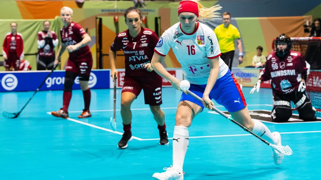 Tereza Urbánková v utkání MS proti Lotyšsku