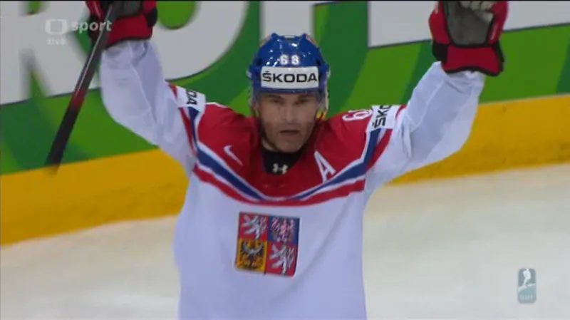 Gól v utkání Česko - Slovensko: Jágr - 2:2 (58. min.)