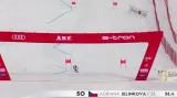 Jízda Jelínkové v 1. kole obřího slalomu v Aare