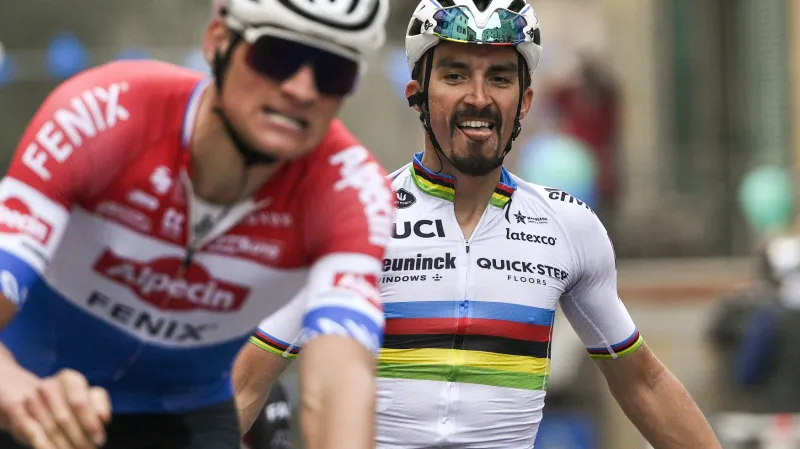 Mathieu van der Poel a Julian Alaphilippe