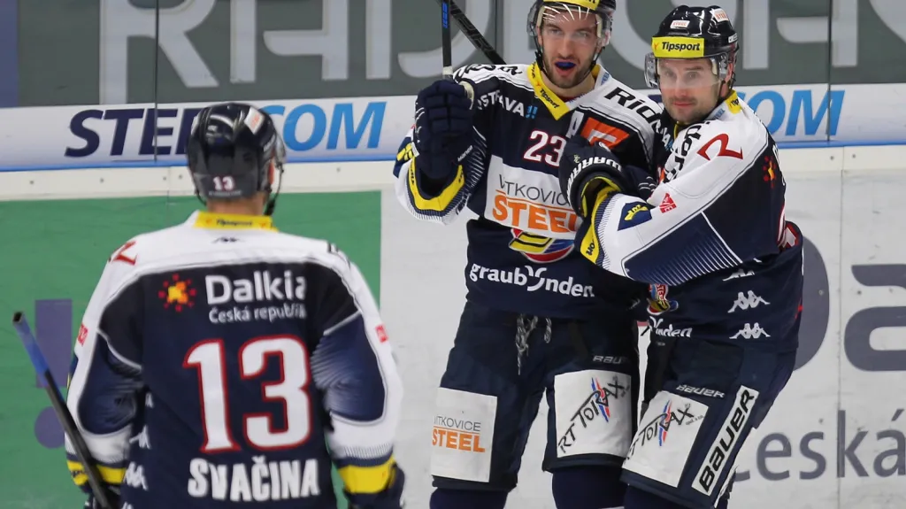 Ondřej Roman se raduje z gólu