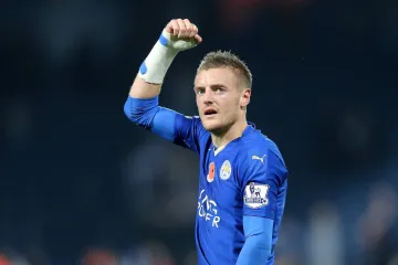 Slavící Jamie Vardy z Leicesteru