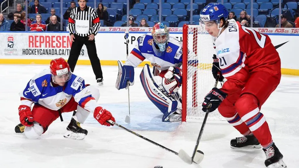 Utkání Česko - Rusko na MS juniorů