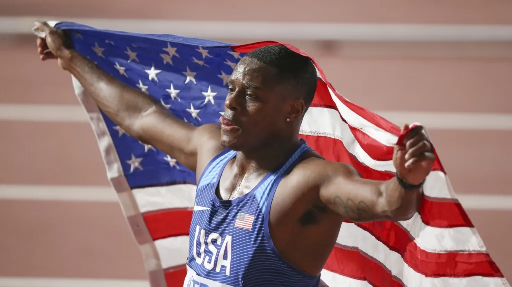 Vítěz stovky na MS v Dauhá Christian Coleman