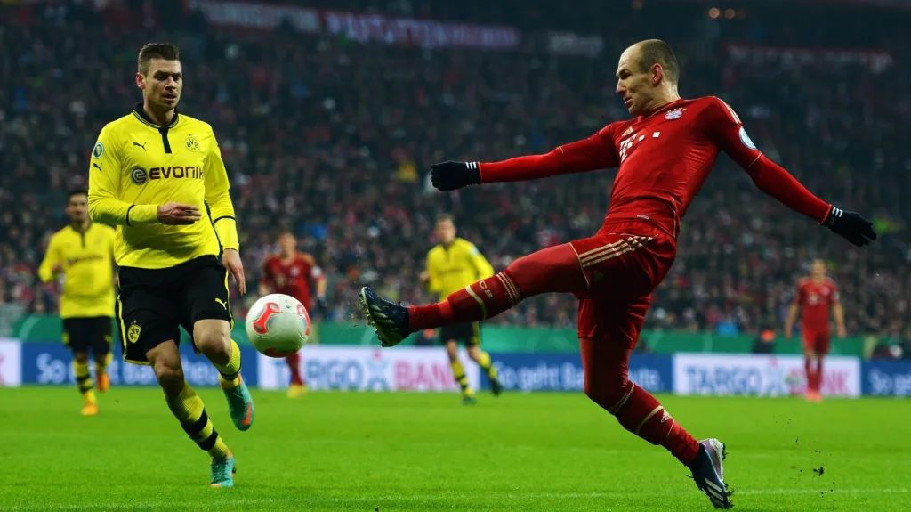Moment z utkání Bayern - Dortmund