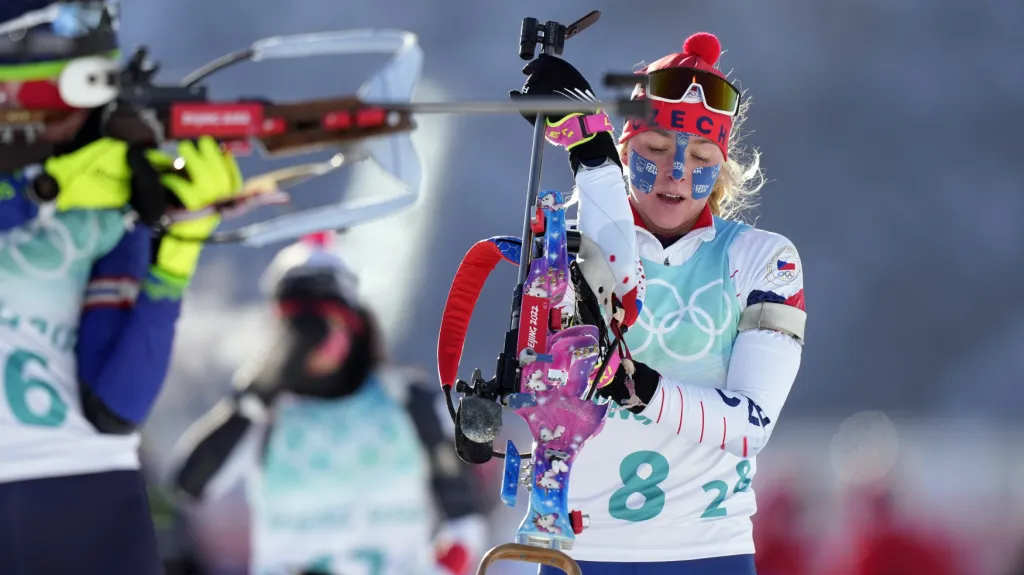 Markéta Davidová na mrazivé olympijské střelnici