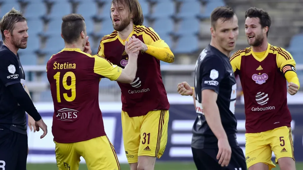 Radost fotbalistů Dukly