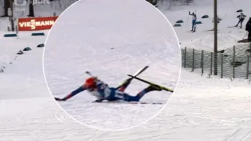 Pád Jaroslava Soukupa, při kterém si zlomil hůlku