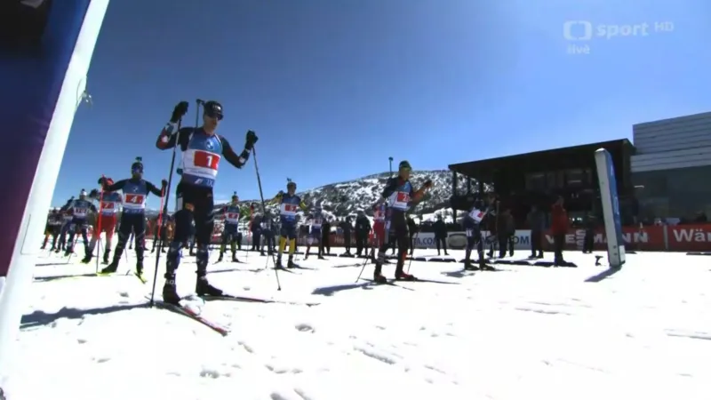 Sestřih štafety biatlonistů v Soldier Hollow