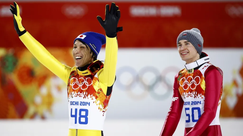 Kamil Stoch a Noriaki Kasai