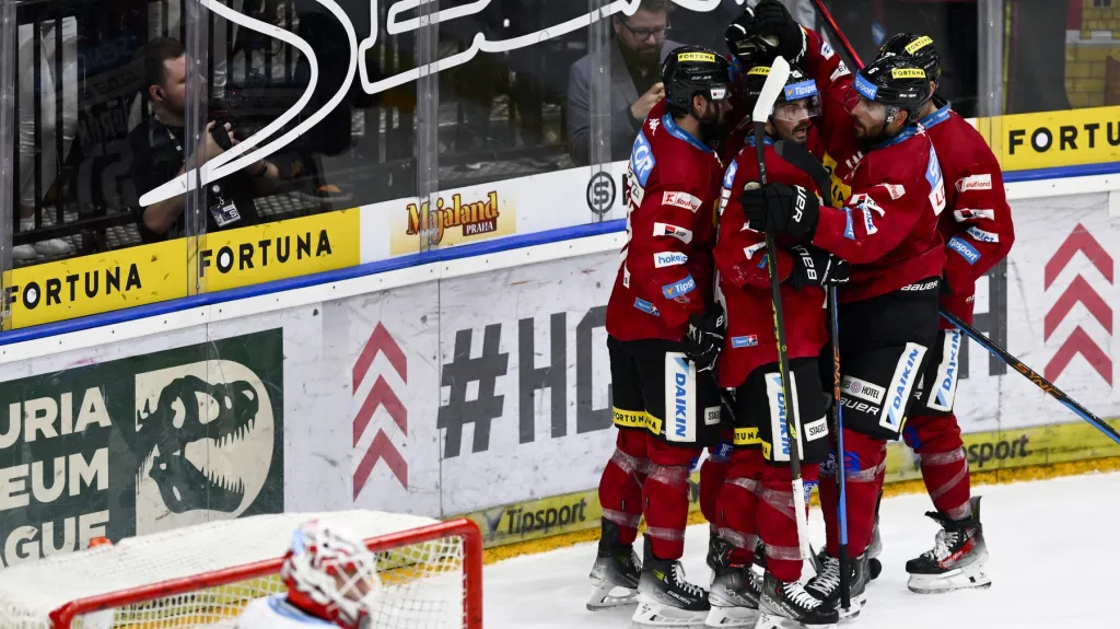 Radost hokejistů Sparty