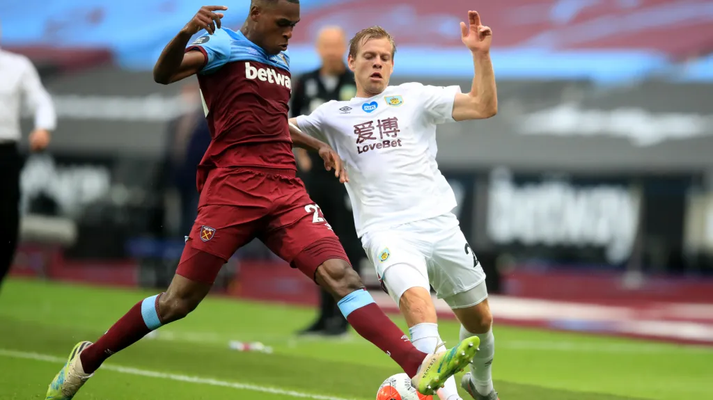 Matěj Vydra v utkání proti West Hamu