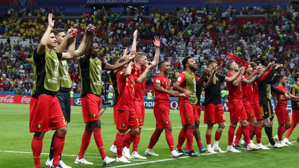 Slavící fotbalisté Belgie