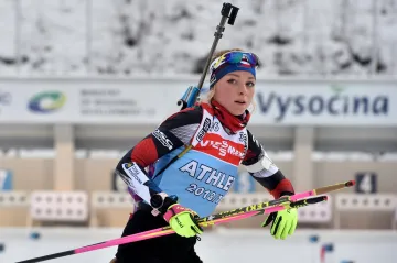 Markéta Davidová na tréninku v Novém Městě na Moravě