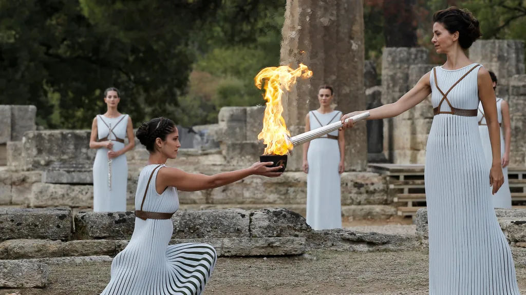 Slavnostní ceremoniál v Olympii