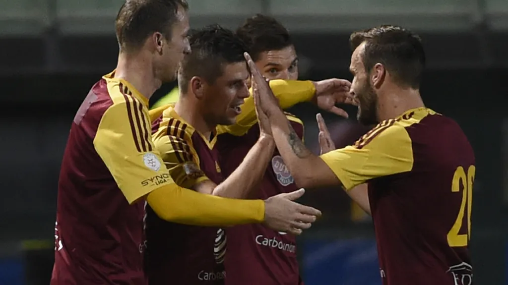 Radost fotbalistů Dukly