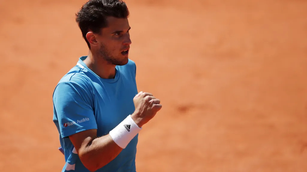 Dominic Thiem se raduje z postupu do finále