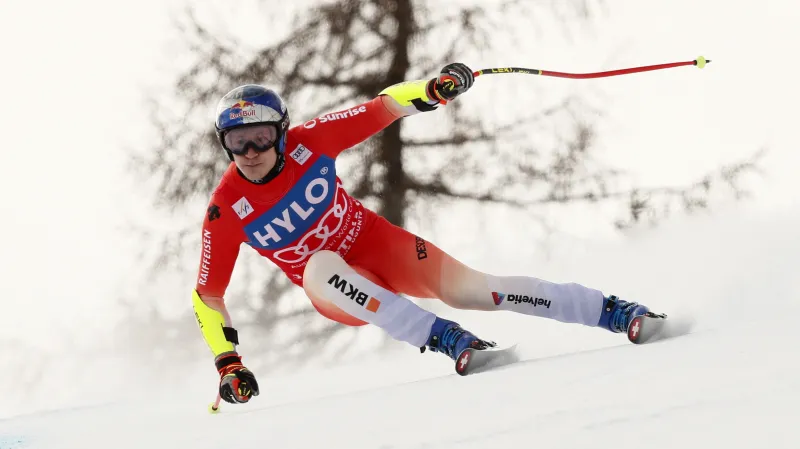 Vítězná jízda Odermatta v super-G v Cortině d'Ampezzo