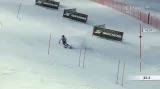 Jízda Martiny Dubovské v 1. kole slalomu v Courchevelu