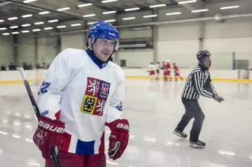 Viktor Ujčík při utkání v Říčanech