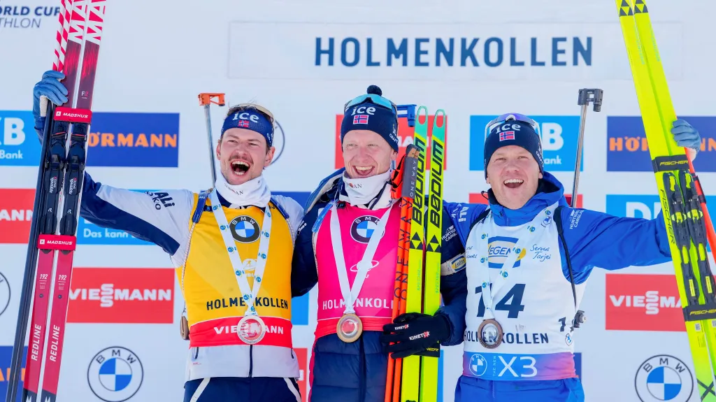 Trojitá norská radost po sprintu SP v Oslu
