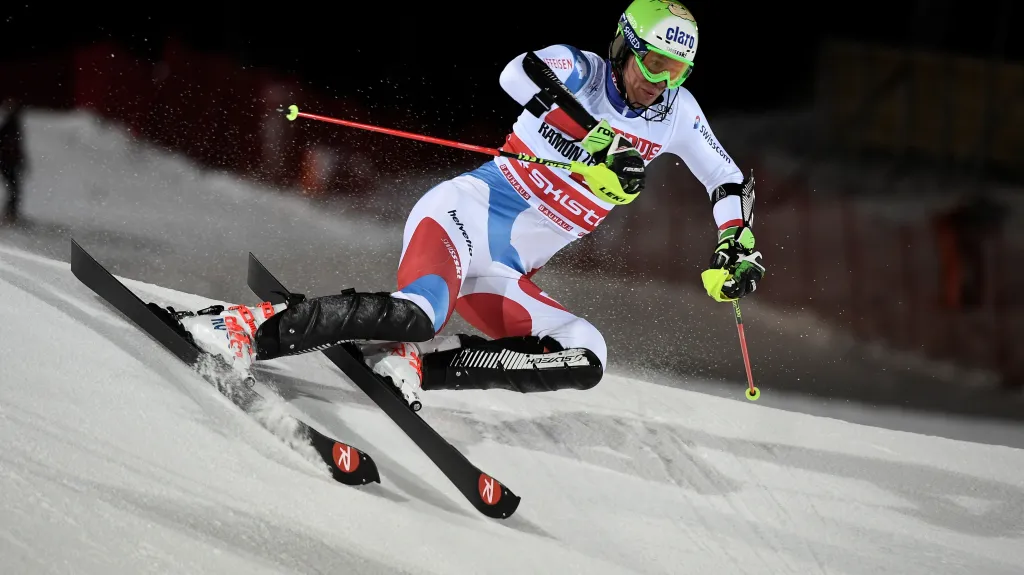 Ramon Zenhäusern během paralelního slalomu
