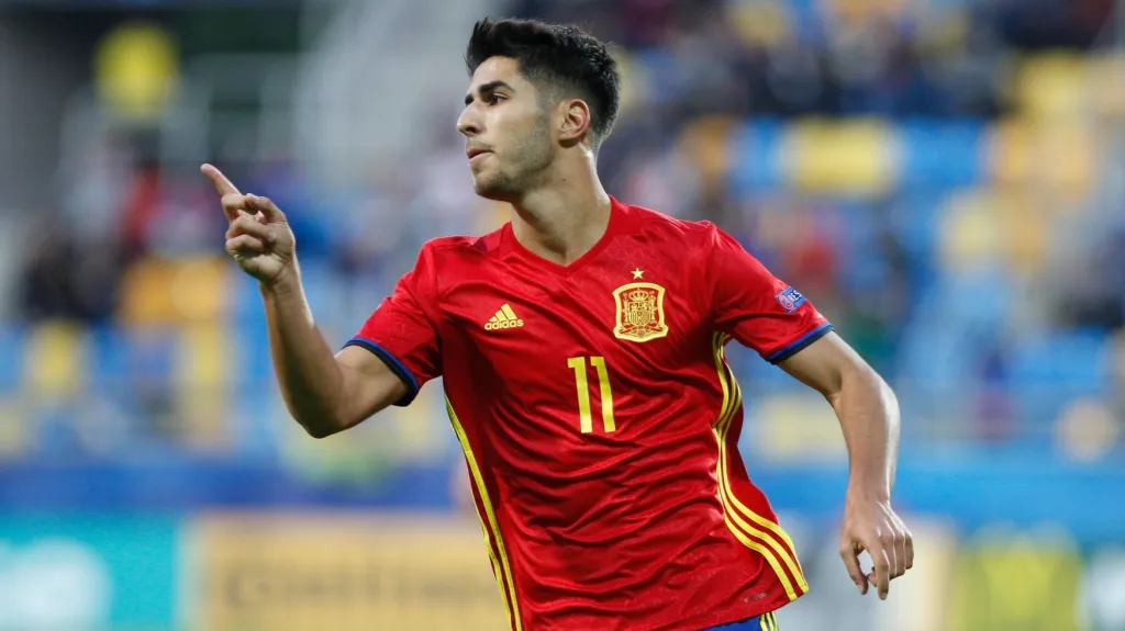 Marco Asensio se raduje z gólu proti Makedonii