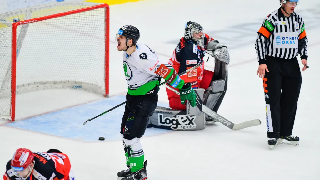 Miloš Kelemen z Mladé Boleslavi po vítězném gólu v Hradci Králové