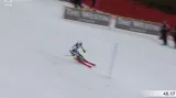Jízda Humlové v 1. kole slalomu SP v Záhřebu