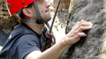 Jan Říha na skále