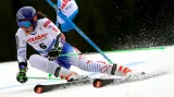 Závěr 2. kola obřího slalomu SP ve Špindlerově Mlýně s vítěznou Vlhovou