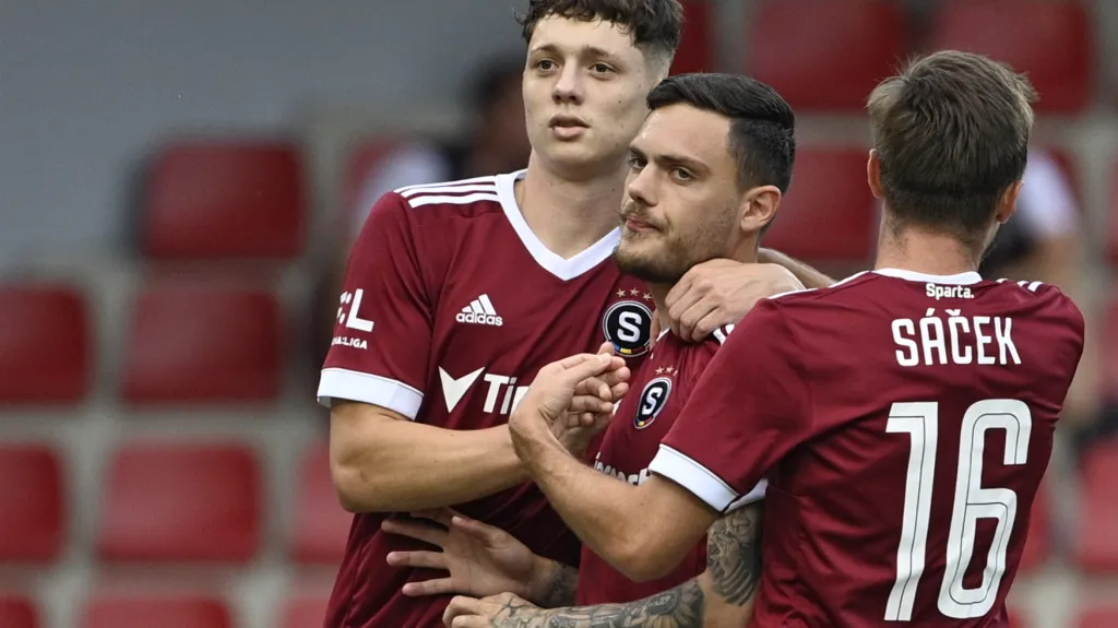 Radost fotbalistů Sparty Praha